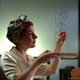 Pixar animator Deanna Marsigliese works with a character from Soul in Inside Pixar.